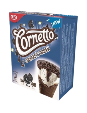 HELADO FRIGO CORNETTO COOKIES´N´DREAM PACK/4UD