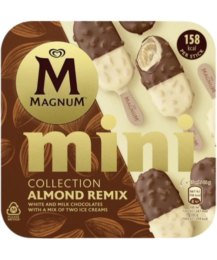 HELADO FRIGO MAGNUM MINI ALMOND REMIX P/6 UD