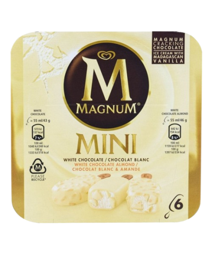 HELADO FRIGO MAGNUM MINI BLANCO/ALMOND P/6 UD