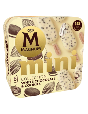 HELADO FRIGO MAGNUM MINI COOKIE WHITE CHOC P/6UD