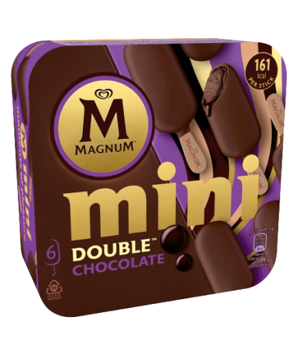 HELADO FRIGO MAGNUM MINI DOBLE CHOCOLATE P/6 UD