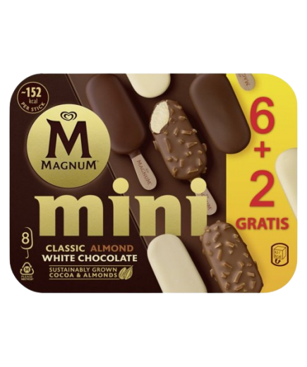 HELADO FRIGO MAGNUM MINI SURTIDO P/6+2 UD