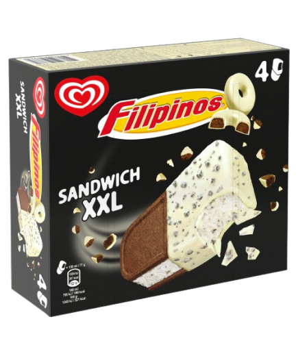 HELADO FRIGO SANDWICH FILIPINOS P/4 X 130ML