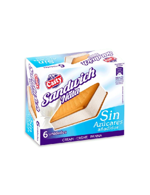 HELADO CASTY SANDWICH NATA SIN AZUCAR PACK-6U