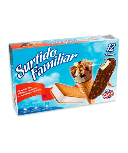 HELADO CASTY SURTIDO FAMILIAR P/12 UD