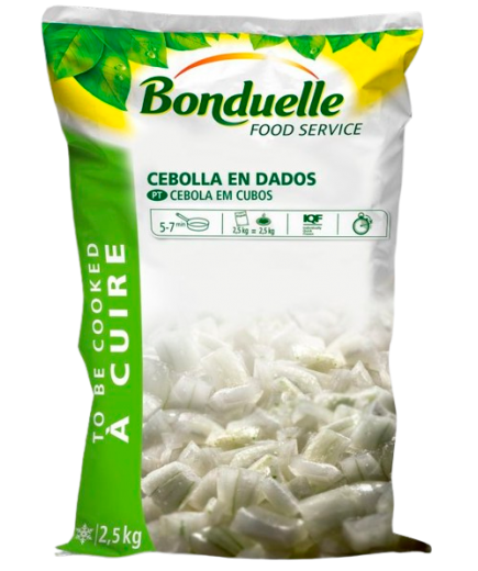 BONDUELLE CEBOLLA DADOS CONG. B/2,5 KG