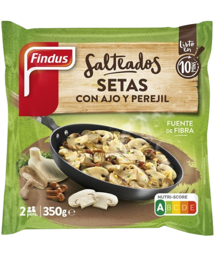 SETAS CON AJO Y PEREJIL FINDUS B/350 GR