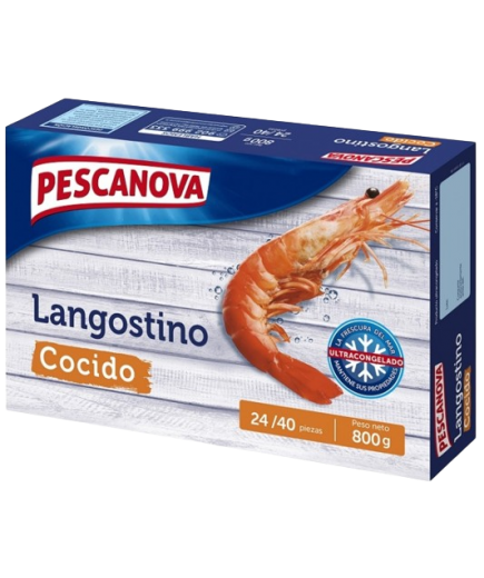 LANGOSTINO COCIDO 24/40 PESCANOVA  EXTRA P/800 GR