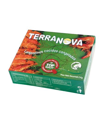 LANGOSTINO COCIDO 25/35 OJO TERRANOVA ESTUCHE 2 KG