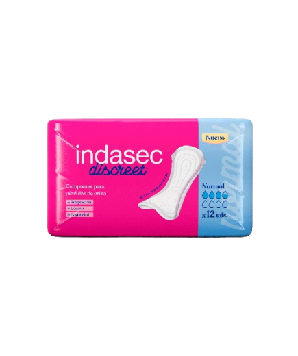 COMPRESA INDASEC DISCREET NORMAL P/12 UD