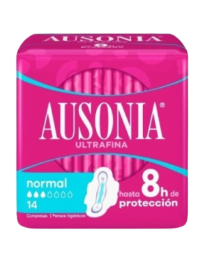 COMPRESA AUSONIA ULTRA NORMAL ALAS PAQUETE 14 UD