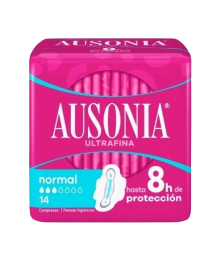 COMPRESA AUSONIA ULTRA NORMAL ALAS PAQUETE 14 UD