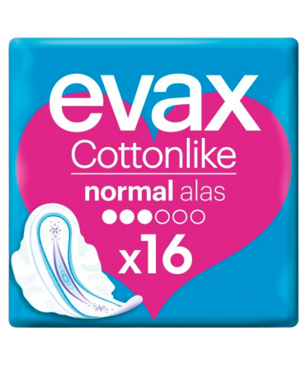 COMPRESA EVAX ALAS/NORMAL B/16 UD