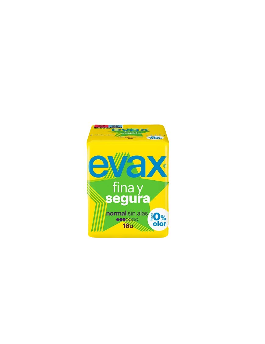 COMPRESA EVAX FINA Y SEGURA AMARILLA B/16 UD