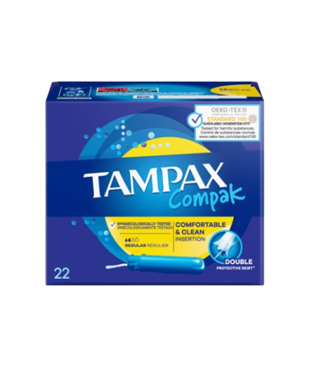 TAMPONES TAMPAX COMPAK REGULAR C/22 UD