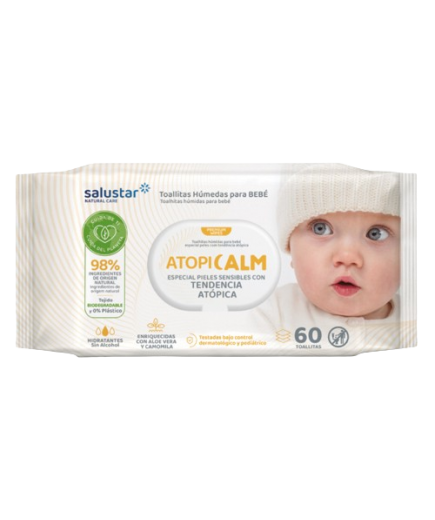 TOALLITAS BEBE SALUSTAR PIEL ATOPICA P/60 UD