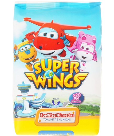 TOALLITAS INFANTIL SUAVIPIEL SUPER WINGS B/20 UD