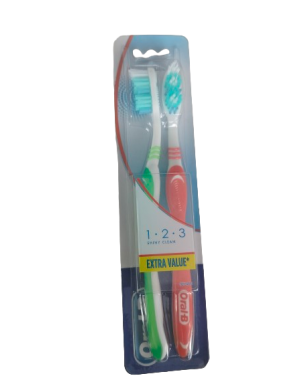 CEPILLO DENTAL ORAL-B 1-2-3 MEDIO P/2 UD