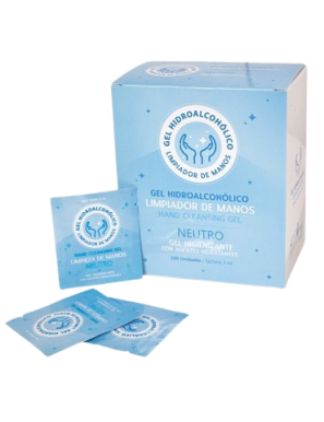 GEL HIGIENIZANTE MANOS LIAL SOBRE 3ML. CAJA 100UD.