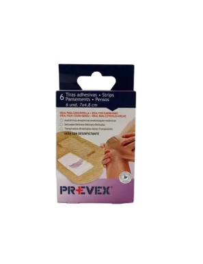 TIRITAS PREVEX ANATOMICAS C/GASA DESINFEC P/6 UD