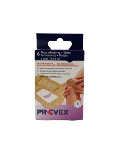 TIRITAS PREVEX ANATOMICAS C/GASA DESINFEC P/6 UD