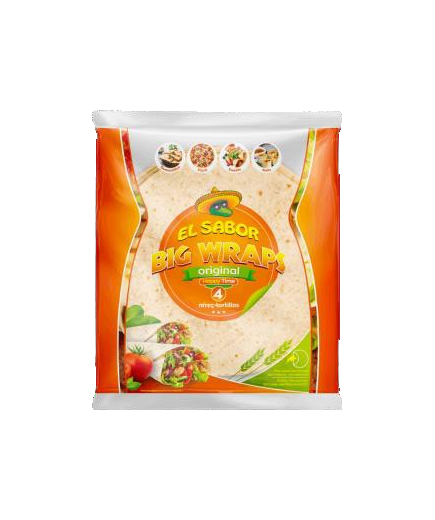 TORTILLA TRIGO EL SABOR 4UD X 25CM  P/ 245G