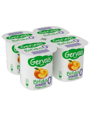 GERVAIS BIFIDUS 0% CON MELOCOTON P/4 UDS