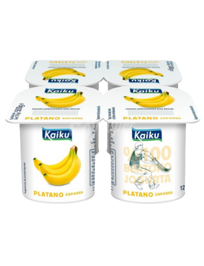 KAIKU YOGUR SABOR PLATANO PACK-4 UD