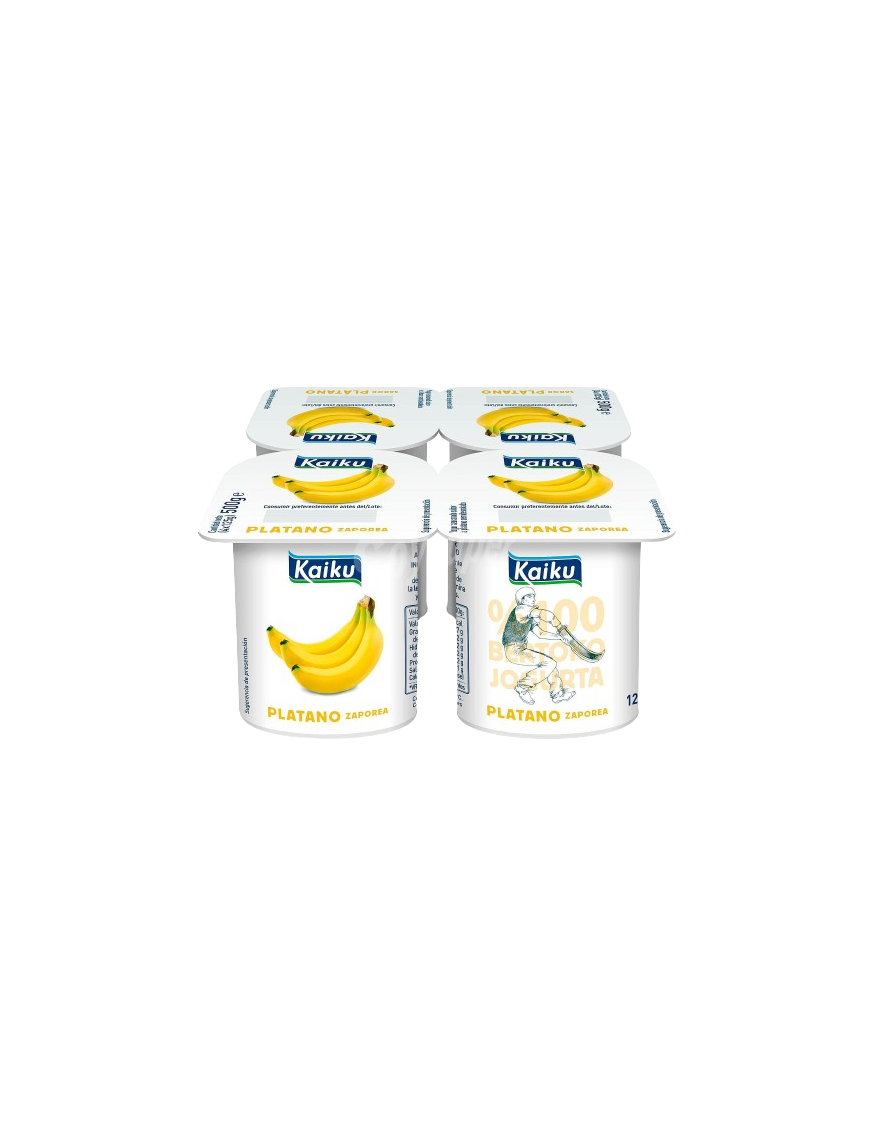 KAIKU YOGUR SABOR PLATANO PACK-4 UD