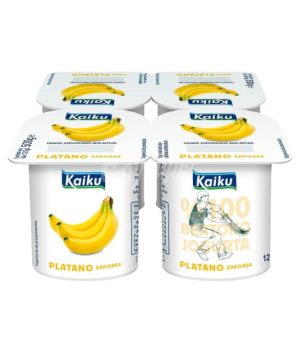 KAIKU YOGUR SABOR PLATANO PACK-4 UD