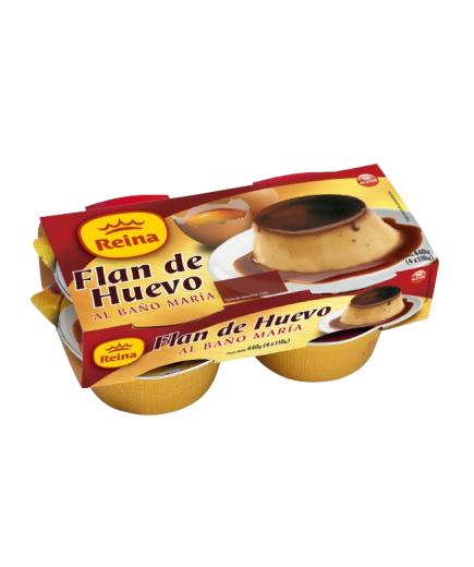 POSTRES REINA FLAN DE HUEVO 110GR PACK-4 UD