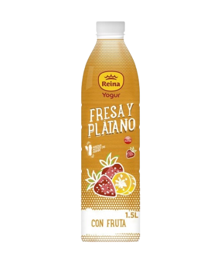 POSTRES REINA YOGUR LIQUIDO FRESA-PLATANO 1,5L