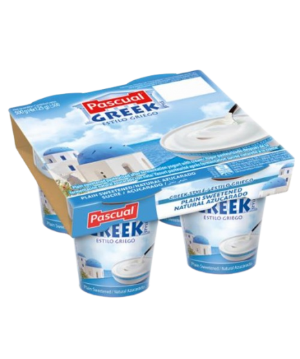 YOGUR PASCUAL GRIEGO GREEK NATURAL-AZUCAR PACK-4