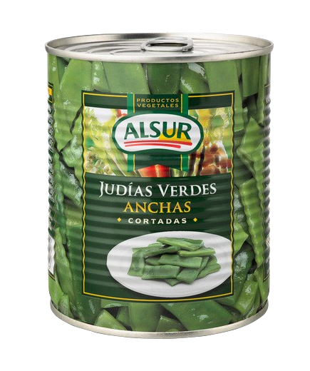 JUDIA VERDE ANCHA ALSUR LATA 780 GR.