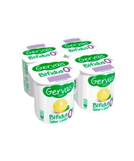 GERVAIS BIFIDUS 0% SABOR LIMON P/4 UDS