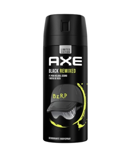 DESODORANTE AXE BLACK REMIXED BZRP SP/150 ML