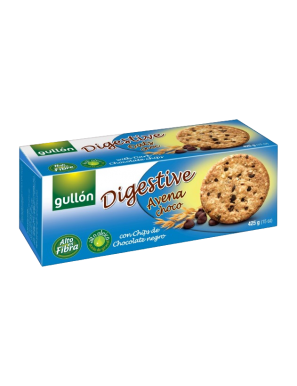 GALLETAS GULLON DIGESTIVE AVENA CHOCO P/425 GR