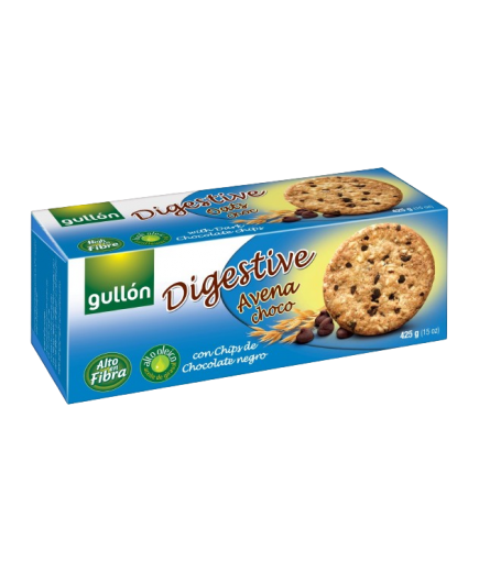 GALLETAS GULLON DIGESTIVE AVENA CHOCO P/425 GR