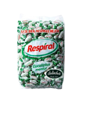 CARAMELOS RESPIRAL EUCALIPTUS MENTOL BOLSA 1 KG.