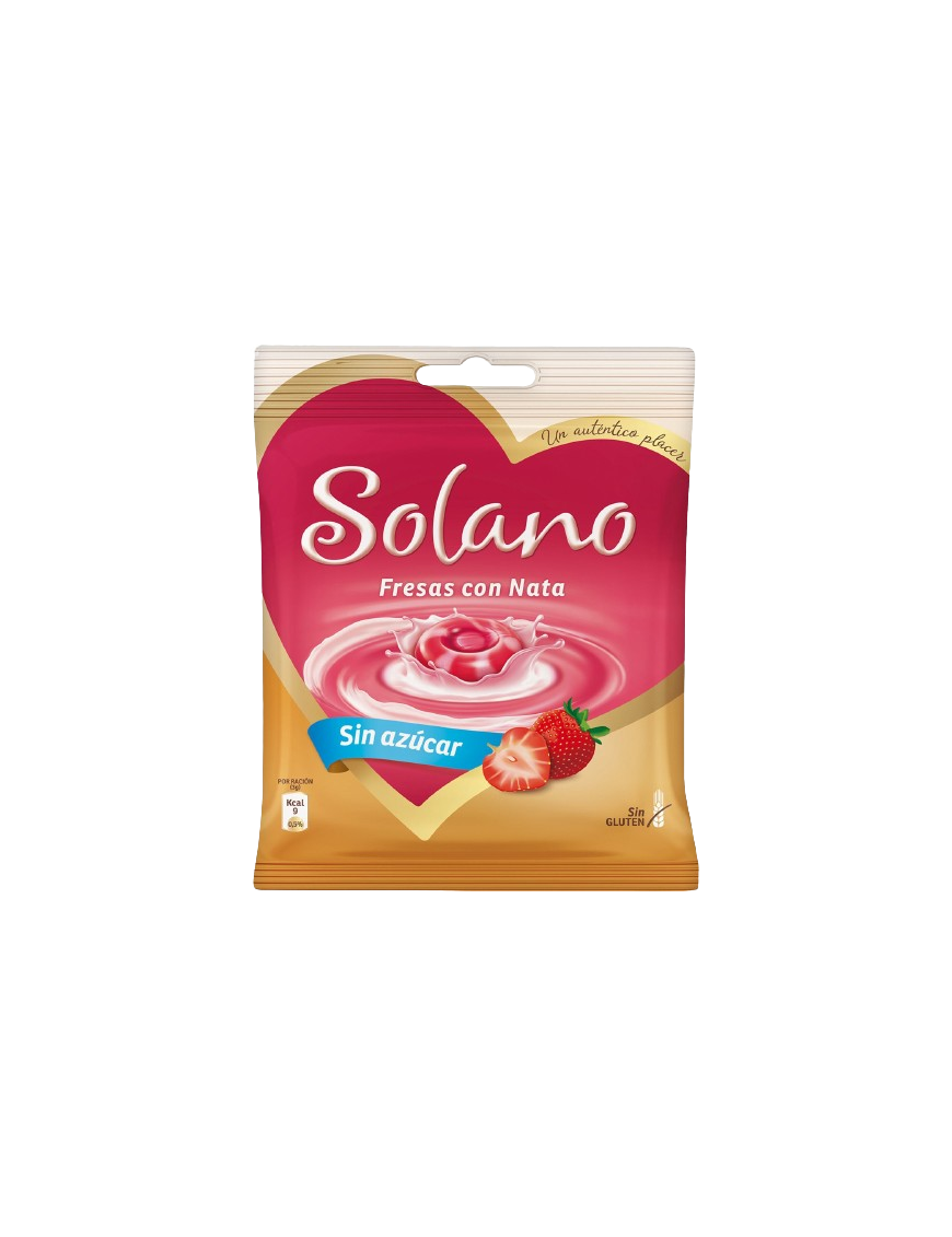 CARAMELOS SOLANO FRESA C/NATA S/AZUCAR B/99 GR