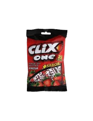 CHICLE CLIX ONE FRESA S/AZUC. 50G