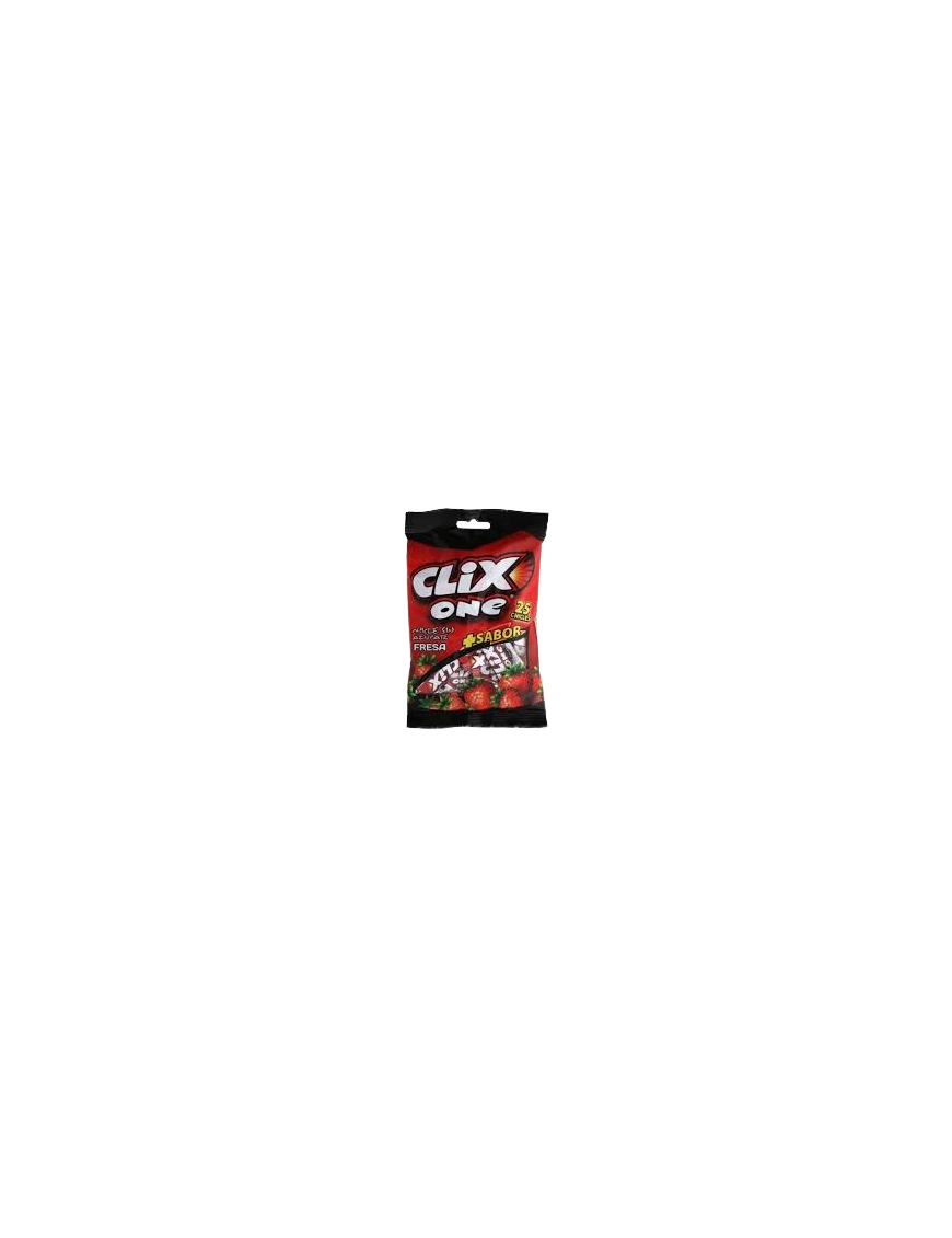 CHICLE CLIX ONE FRESA S/AZUC. 50G