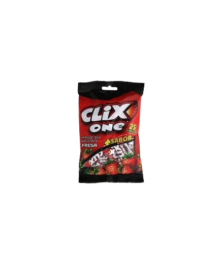 CHICLE CLIX ONE FRESA S/AZUC. 50G