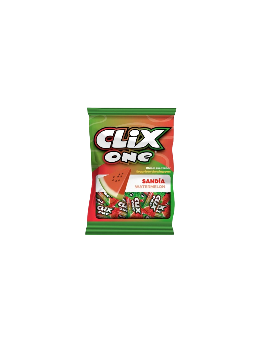 CHICLE CLIX ONE SANDIA S/AZUC. 50G