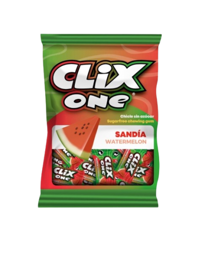 CHICLE CLIX ONE SANDIA S/AZUC. 50G