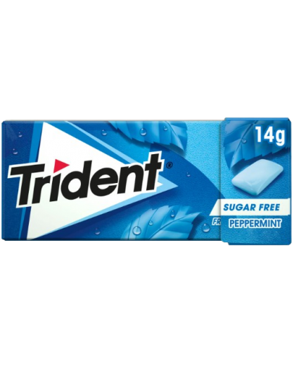 CHICLE TRIDENT GRAGEA MENTA PEPPERMINT 14,5GR