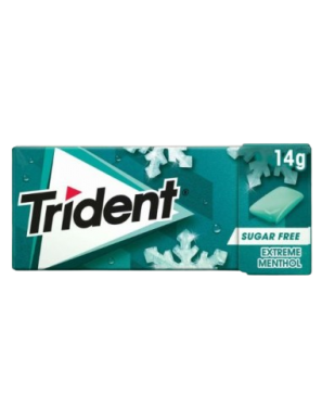 CHICLE TRIDENT GRAGEA MENTOL ESTREME 14,5GR