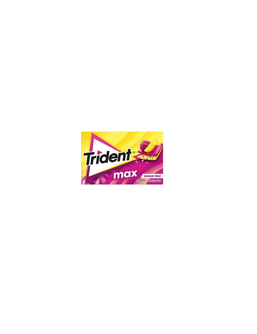 CHICLE TRIDENT MAX FRAMBUESA-LIMON 23GRS