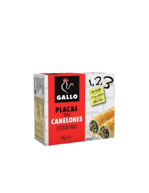 CANELONES GALLO PRECOCIDOS 80 GR E/12 PLACAS