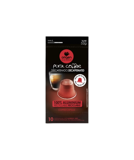 DESCAFEINADO ORIGEN PURA COMPAT NESPRESSO P/10 UD